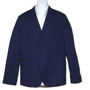 $189 Tommy Hilfiger Seersucker Blazer Navy Blue Black Striped Men's Size 40R